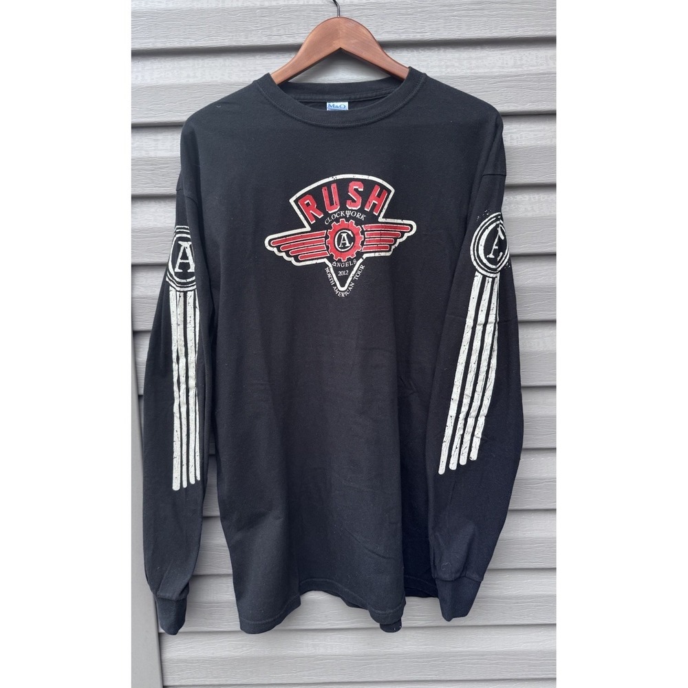 RUSH Clockwork Angels North American Tour 2012 Black Long Sleeve T-Shirt XL M&O